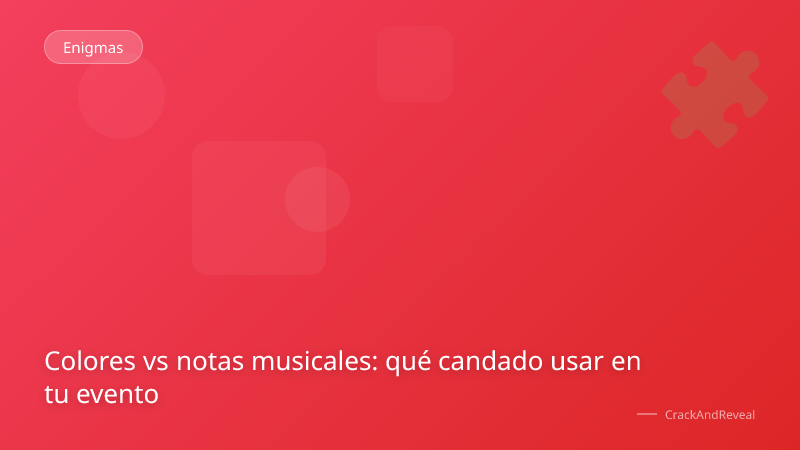 Colores vs notas musicales: qué candado usar en tu evento