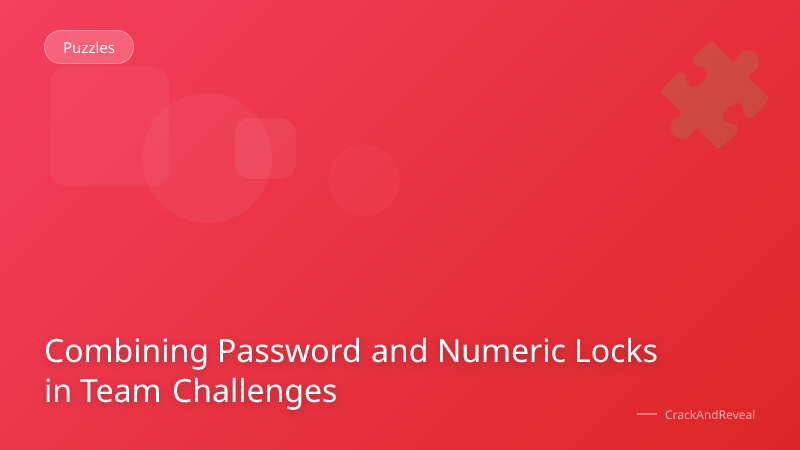 Combining Password and Numeric Locks in Team Challenges