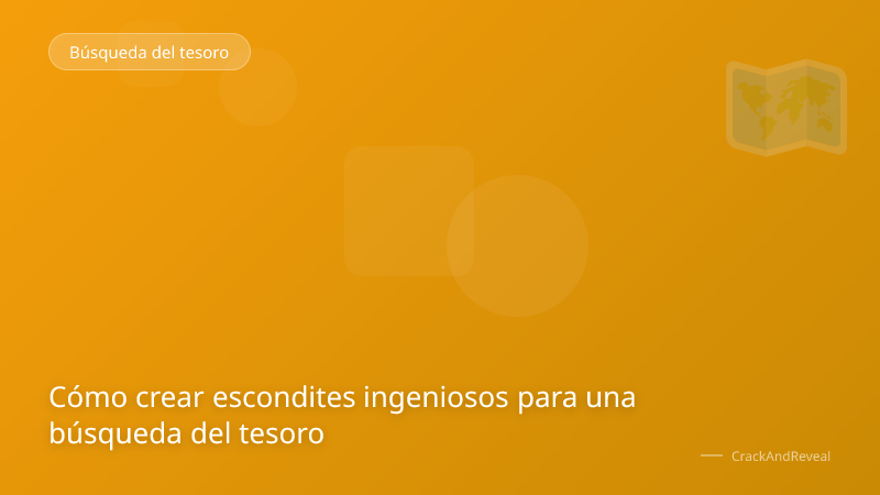 Cómo crear escondites ingeniosos para una búsqueda del tesoro