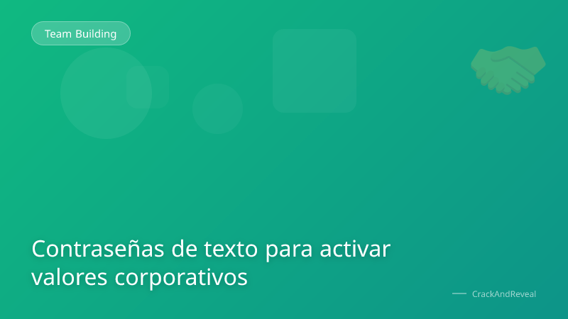 Contraseñas de texto para activar valores corporativos
