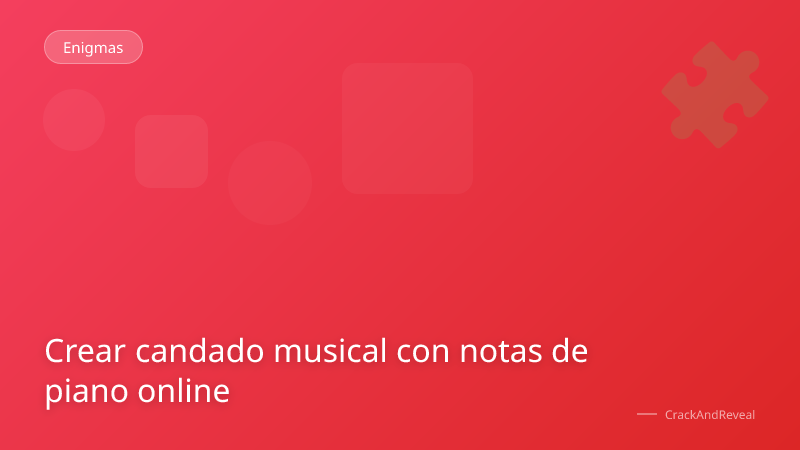 Crear candado musical con notas de piano online