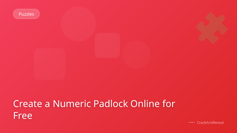 Create a Numeric Padlock Online for Free
