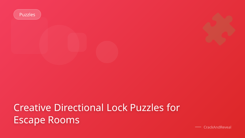 Creative Directional Lock Puzzles for Escape Rooms