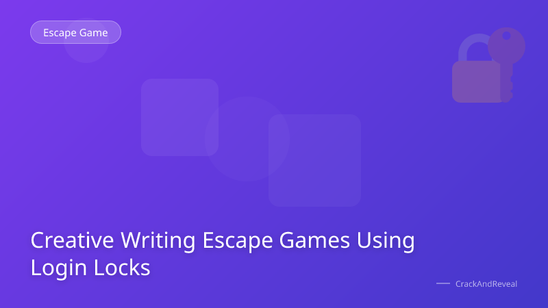 Creative Writing Escape Games Using Login Locks