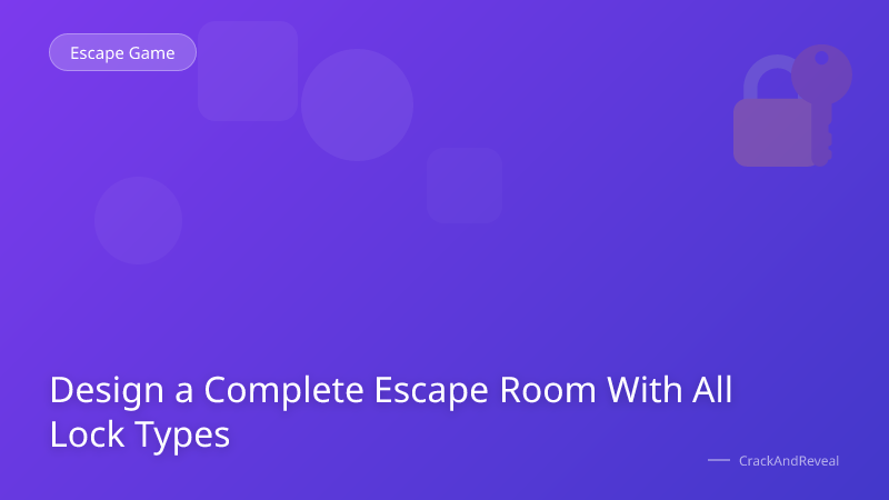 Design a Complete Escape Room With All Lock Types