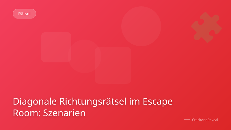 Diagonale Richtungsrätsel im Escape Room: Szenarien