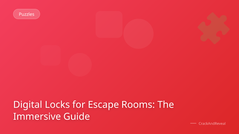 Digital Locks for Escape Rooms: The Immersive Guide