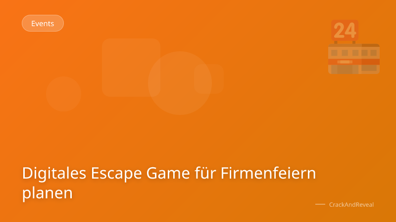 Digitales Escape Game für Firmenfeiern planen