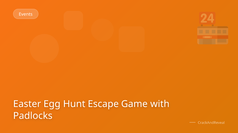 Easter Egg Hunt Escape Game with Padlocks