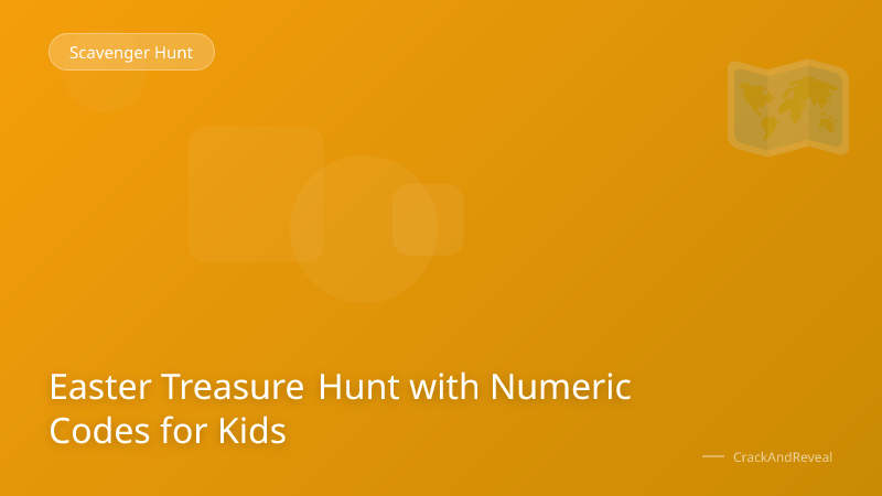 Easter Treasure Hunt with Numeric Codes for Kids