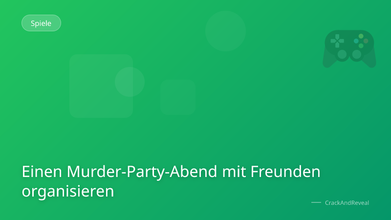 Einen Murder-Party-Abend mit Freunden organisieren
