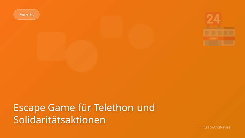 Escape Game für Telethon und Solidaritätsaktionen