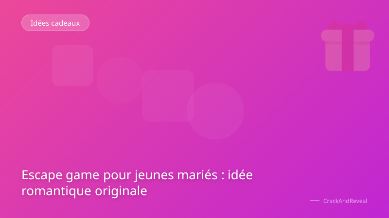 Escape game pour jeunes mariés : idée romantique originale