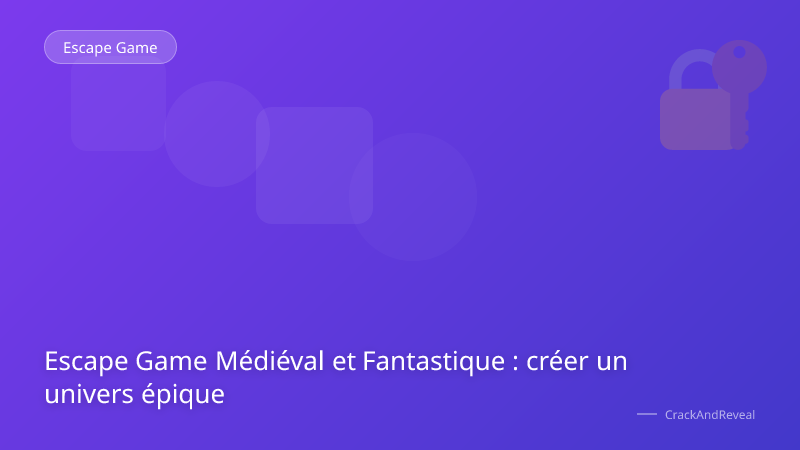 Escape Game Médiéval et Fantastique : créer un univers épique