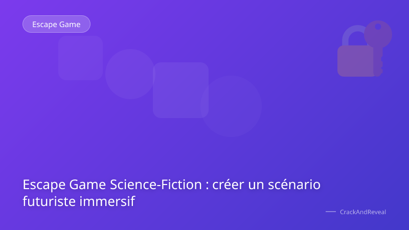 Escape Game Science-Fiction : créer un scénario futuriste immersif