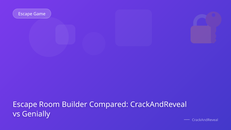 Escape Room Builder Compared: CrackAndReveal vs Genially