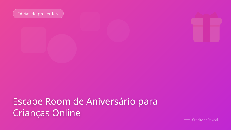 Escape Room de Aniversário para Crianças Online
