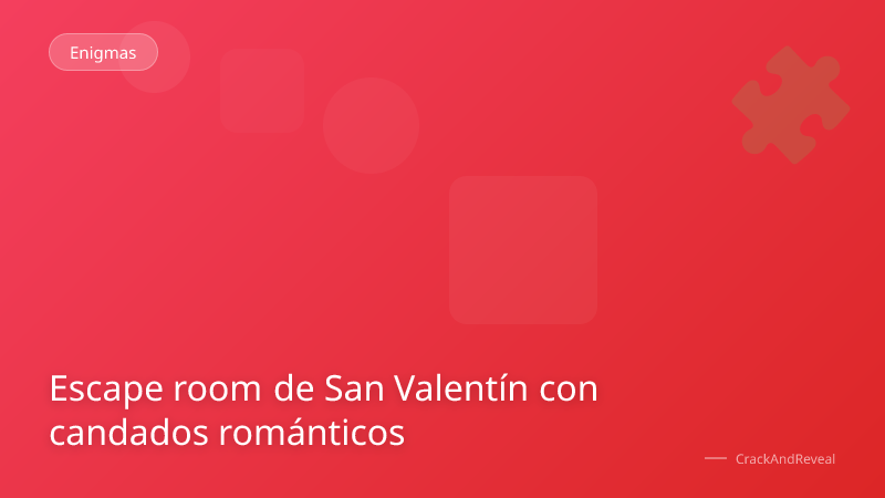 Escape room de San Valentín con candados románticos