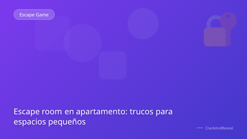 Escape room en apartamento: trucos para espacios pequeños