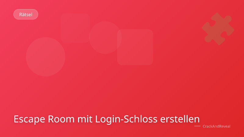 Escape Room mit Login-Schloss erstellen