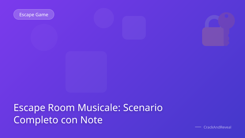 Escape Room Musicale: Scenario Completo con Note