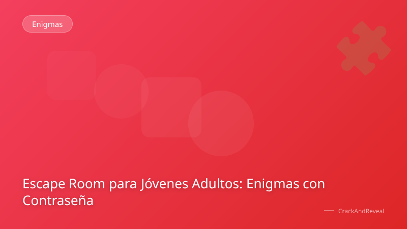 Escape Room para Jóvenes Adultos: Enigmas con Contraseña