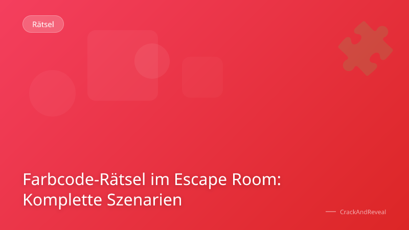 Farbcode-Rätsel im Escape Room: Komplette Szenarien