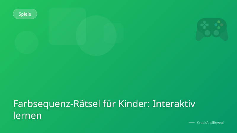 Farbsequenz-Rätsel für Kinder: Interaktiv lernen