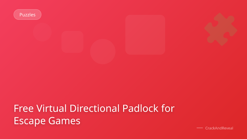 Free Virtual Directional Padlock for Escape Games