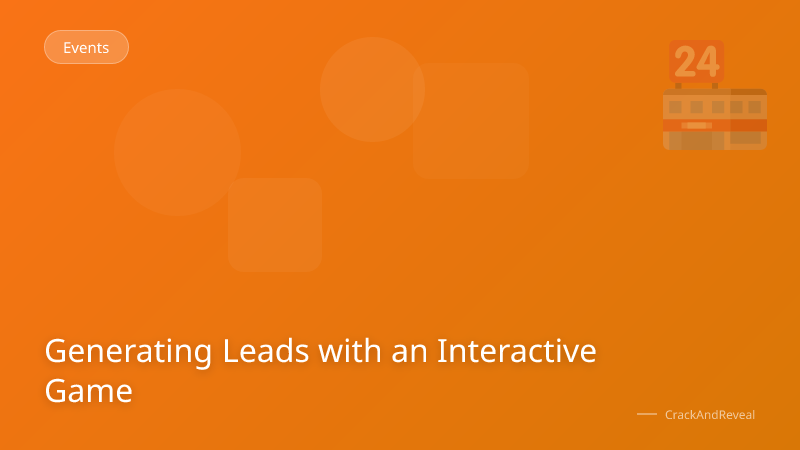 Generating Leads with an Interactive Game
