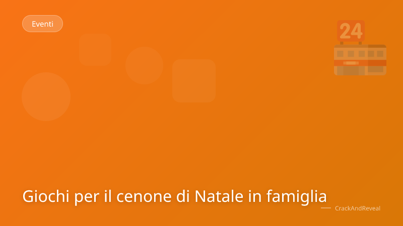 Giochi per il cenone di Natale in famiglia