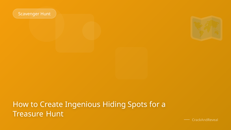 How to Create Ingenious Hiding Spots for a Treasure Hunt