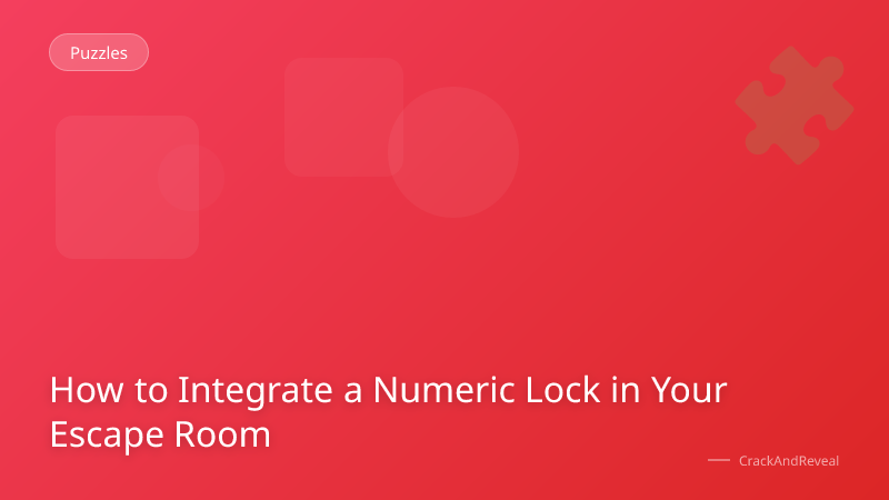 How to Integrate a Numeric Lock in Your Escape Room