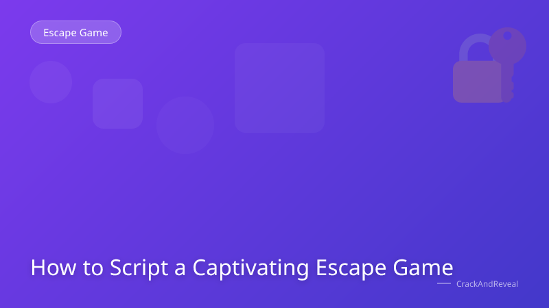 How to Script a Captivating Escape Game