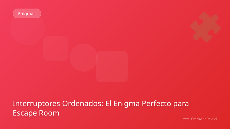 Interruptores Ordenados: El Enigma Perfecto para Escape Room