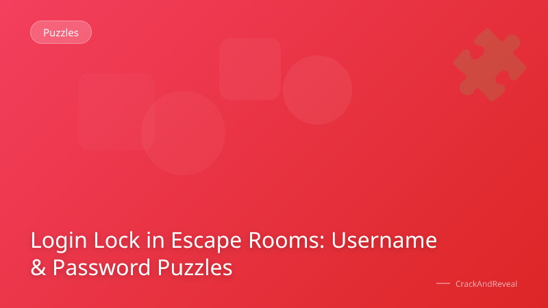 Login Lock in Escape Rooms: Username & Password Puzzles