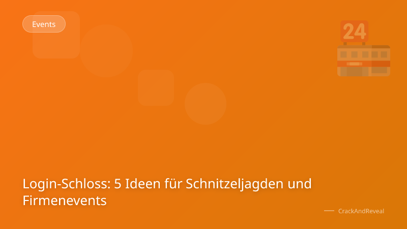 Login-Schloss: 5 Ideen für Schnitzeljagden und Firmenevents