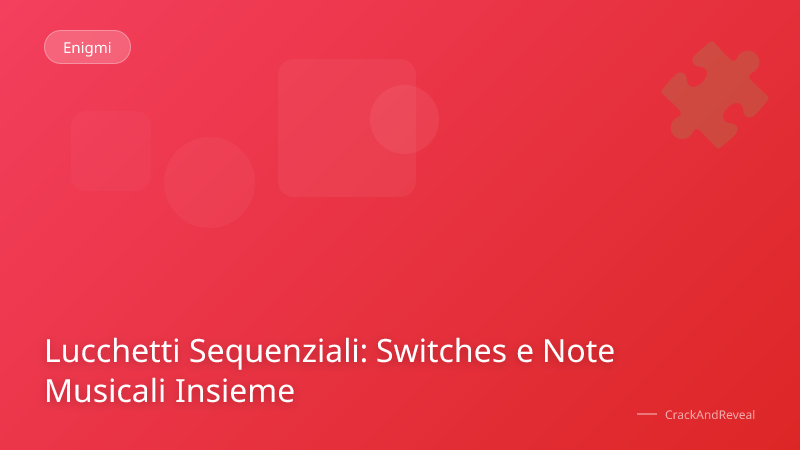 Lucchetti Sequenziali: Switches e Note Musicali Insieme