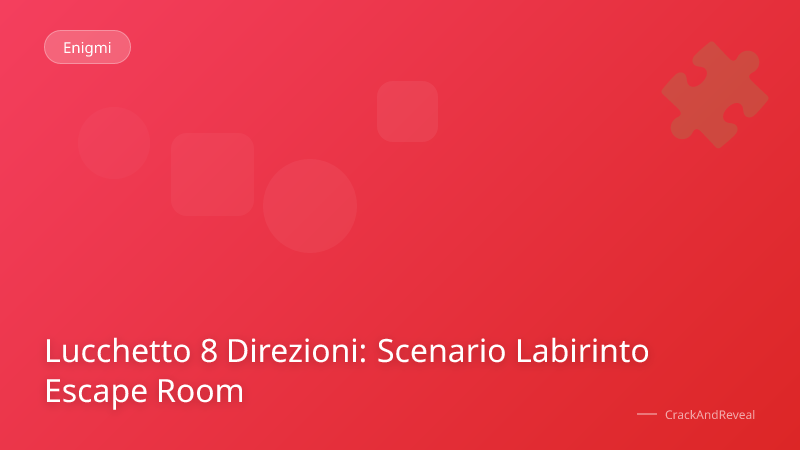 Lucchetto 8 Direzioni: Scenario Labirinto Escape Room