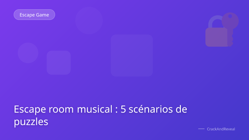 Escape room musical : 5 scénarios de puzzles