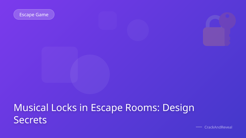 Musical Locks in Escape Rooms: Design Secrets