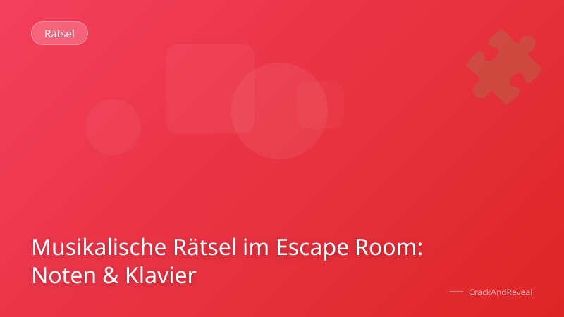 Musikalische Rätsel im Escape Room: Noten & Klavier