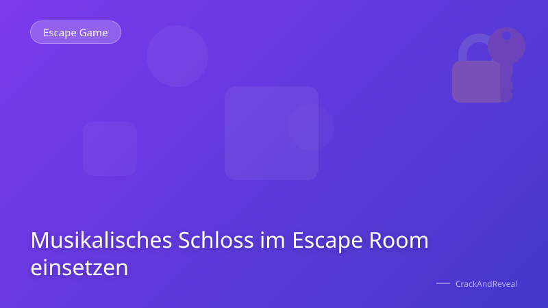 Musikalisches Schloss im Escape Room einsetzen