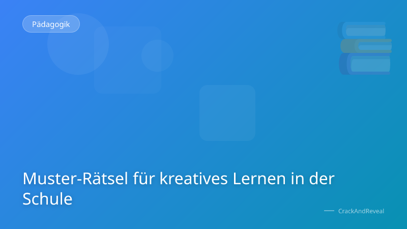 Muster-Rätsel für kreatives Lernen in der Schule
