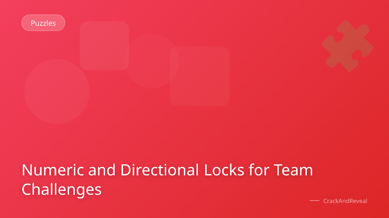 Numeric and Directional Locks for Team Challenges