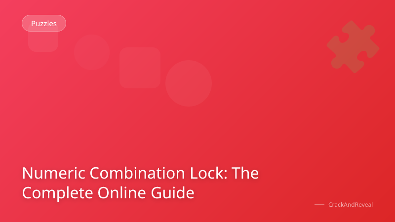 Numeric Combination Lock: The Complete Online Guide