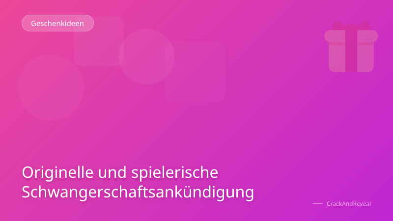 Originelle und spielerische Schwangerschaftsankündigung