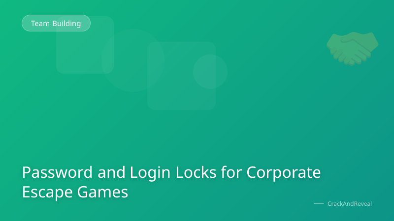 Password and Login Locks for Corporate Escape Games
