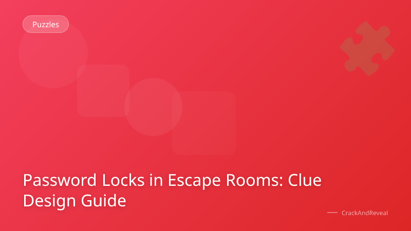 Password Locks in Escape Rooms: Clue Design Guide