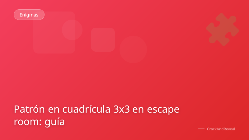 Patrón en cuadrícula 3x3 en escape room: guía